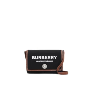 Mini Technical Cotton and Leather Note Bag