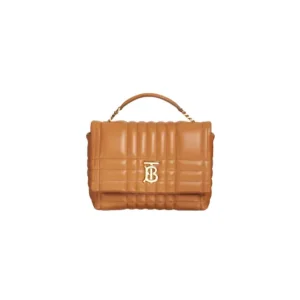 BURBERRY SMALL LOLA SATCHEL QUILTED LEATHER BAG