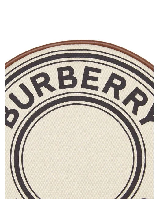 Burberry Women's Natural Logo Graphic Canvas And Leather Louise Bag