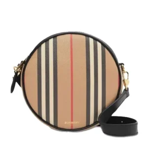 BURBERRY LOUISE ICON STRIPED CANVAS BAG
